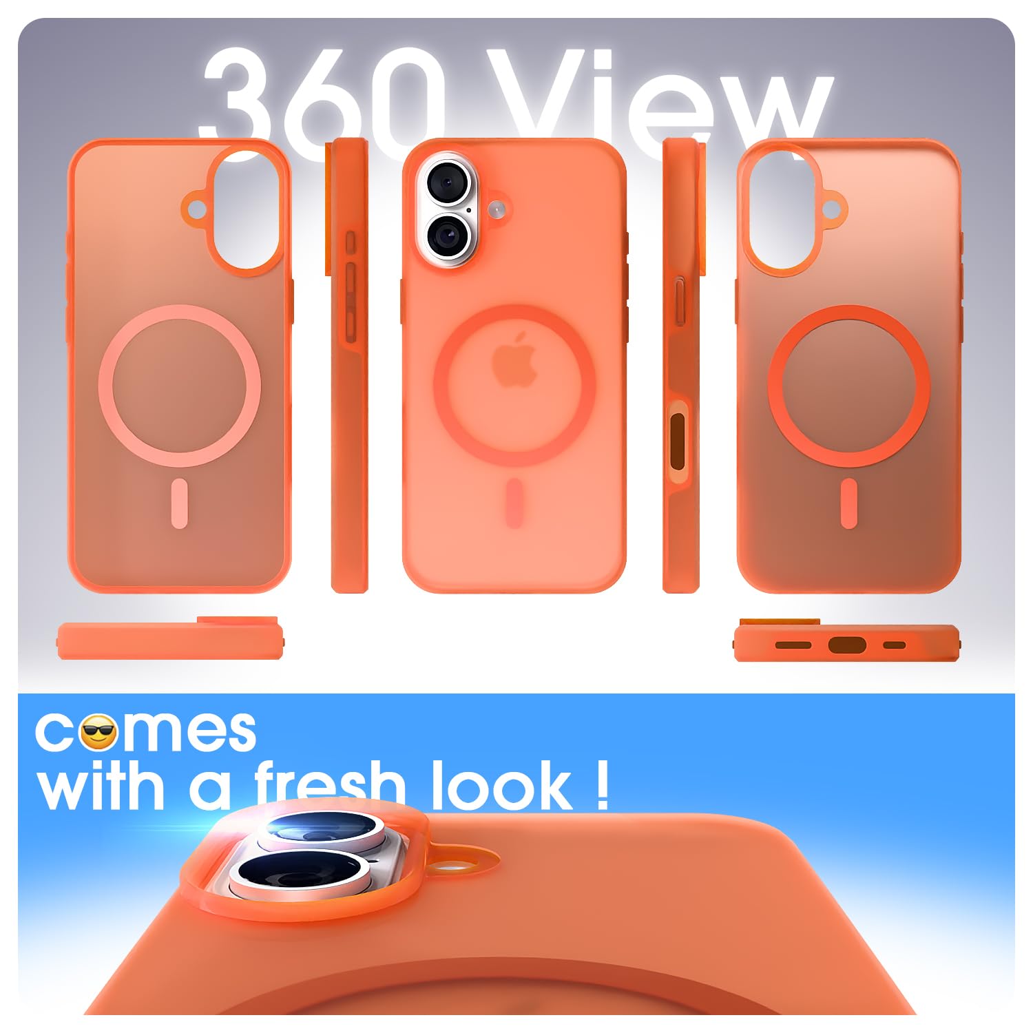 Orange phone cover for iPhone 16 – Pikkme – photo 2