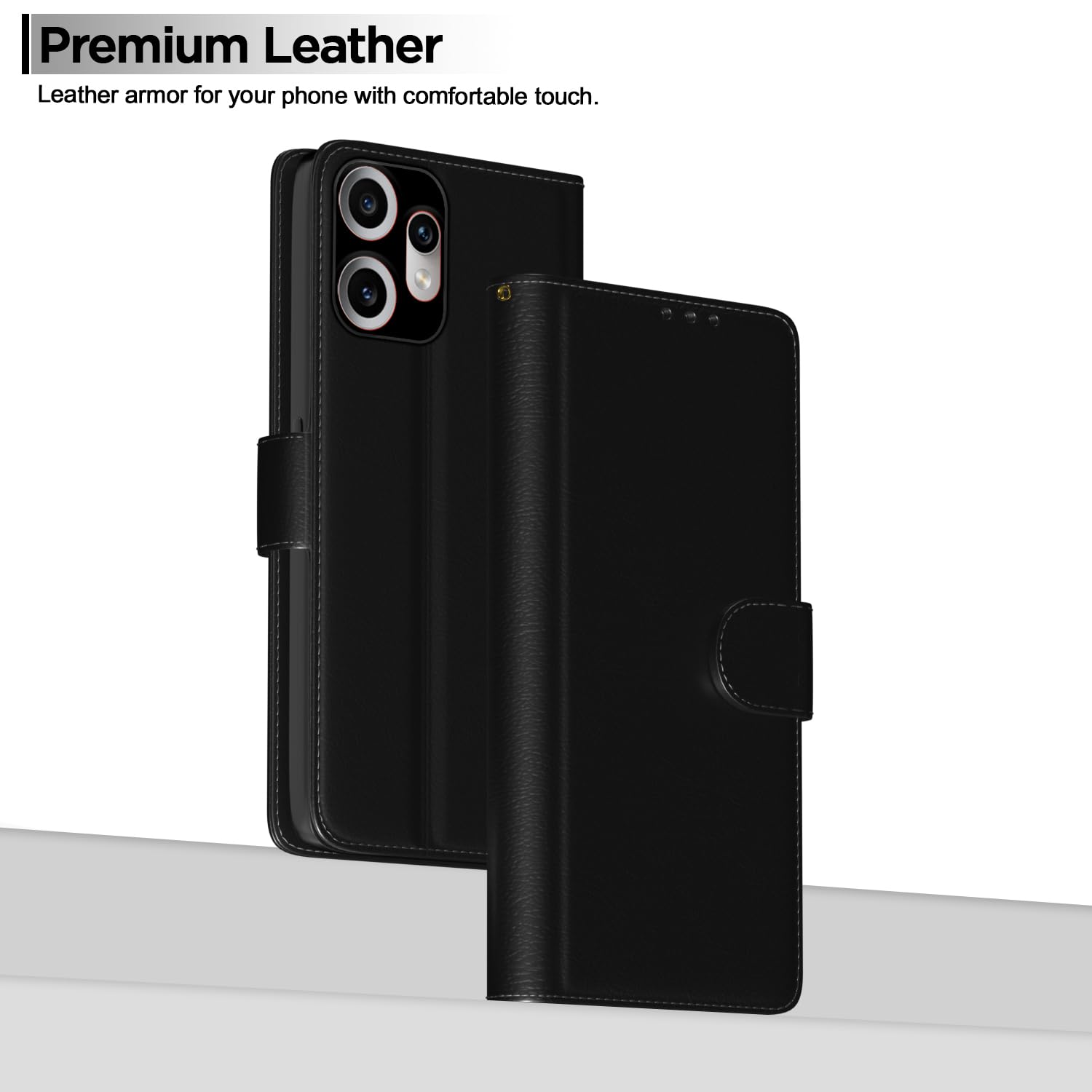 Pikkme CMF by Nothing Phone 2 Pro 5G Vintage Flip cover (Black)