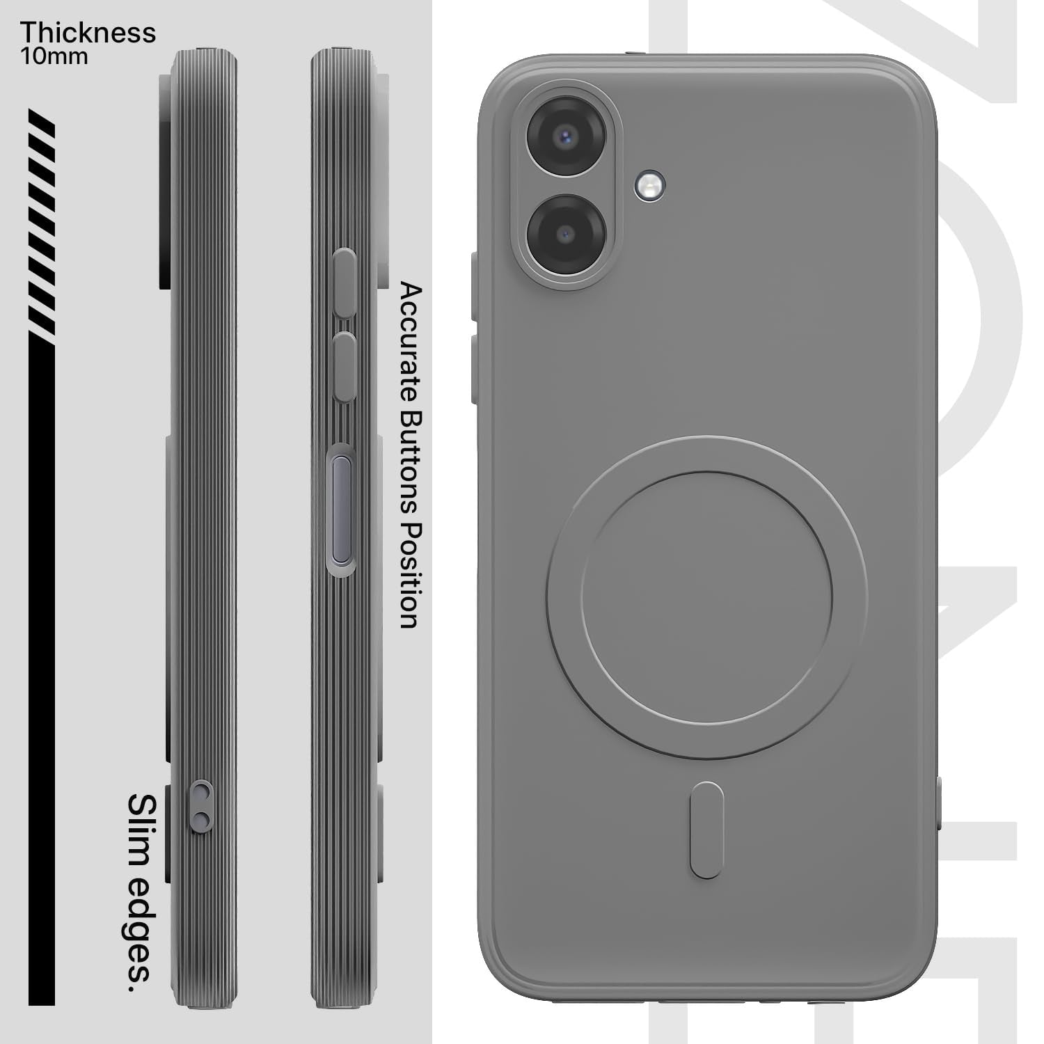 Samsung F70e 5G/M07/F07/A07/A07 5G mobile back cover in grey by Pikkme – photo 3