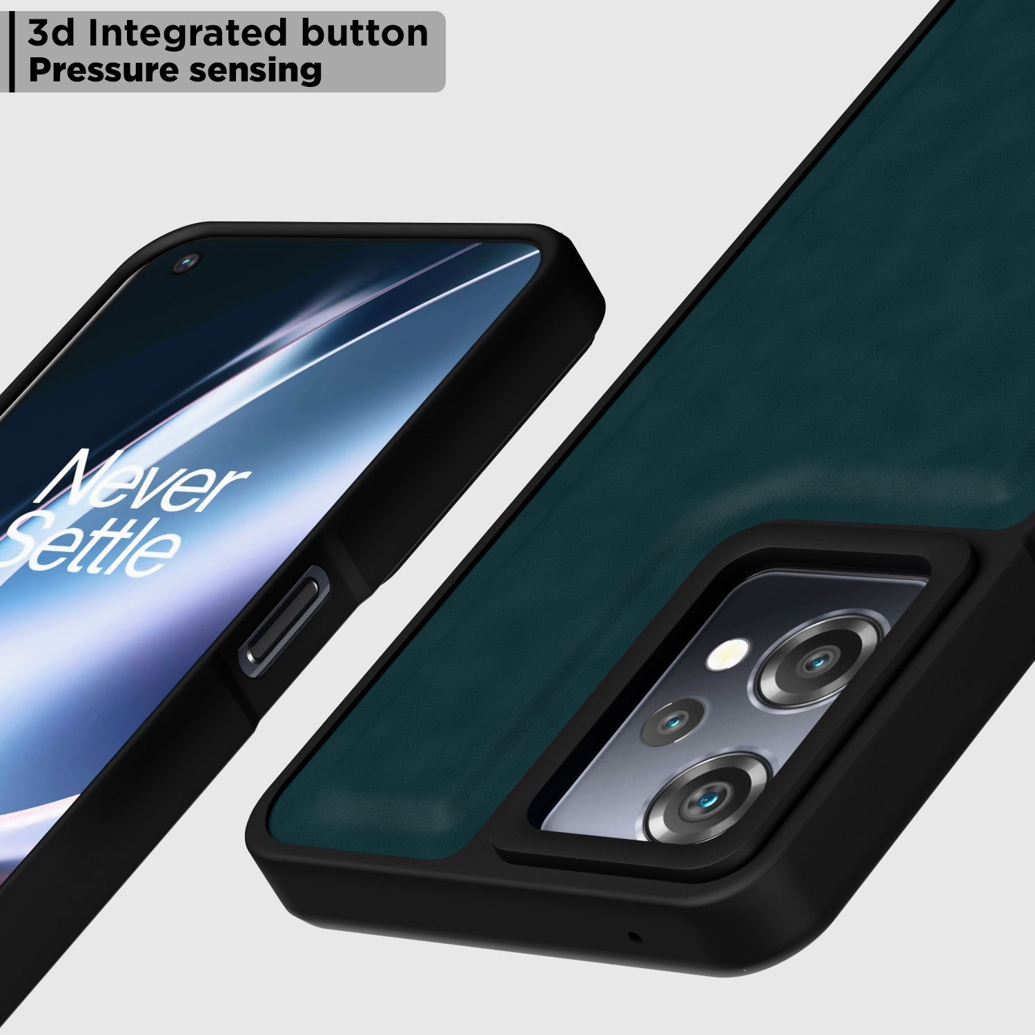 Pikkme OnePlus Nord CE 2 Lite 5G Premium Super Soft-Touch Leatherback Case (Green)