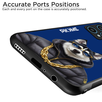 Pikkme Back Cover Pc Tpu + Printed Cool Funky Stylish Blue Dog Swag Raised Edges Camera Protection |Bumper Case For OnePlus Nord Ce 2 Lite 5G (Design 08)