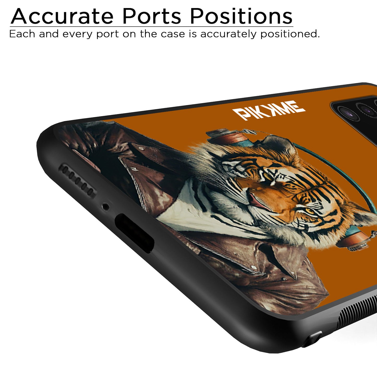 Pikkme Back Cover Pc Tpu + Printed Cool Funky Stylish Brown Tiger Swag Raised Edges Camera Protection |Bumper Case For Samsung Galaxy S10 Lite (Design 09)