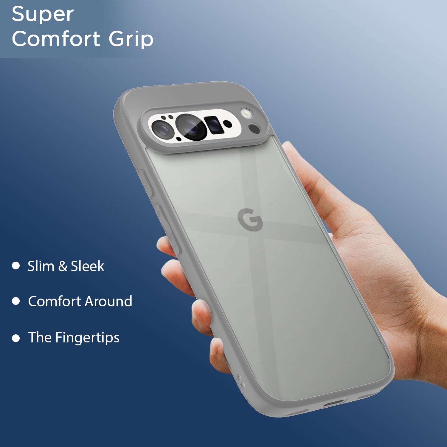 Pikkme Google Pixel 10 Pro Eagle 2 Shockproof Sleek Hybrid Armor Back Cover (Grey)