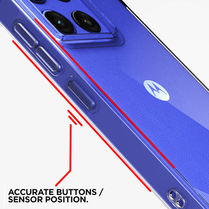 Pikkme Motorola Moto Edge 60 Stylus 5G PC + TPU Crystal Clear Back Cover (Transparent)