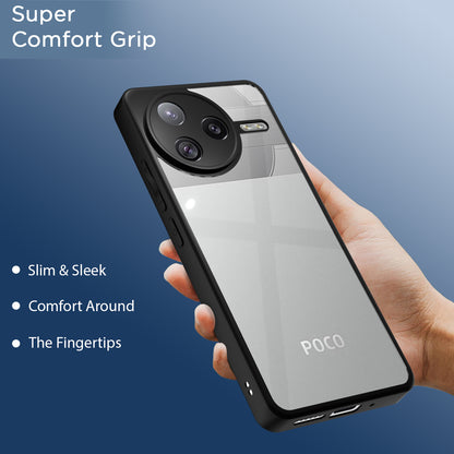 Pikkme Poco F7 Pro 5G Eagle 2 Shockproof Sleek Hybrid Armor Back Cover (Black)