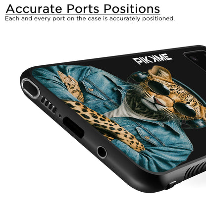 Pikkme Back Cover Pc Tpu + Printed Cool Funky Stylish Black Leopard Swag Raised Edges Camera Protection |Bumper Case For Samsung Galaxy Note 10 Lite (Design 04)