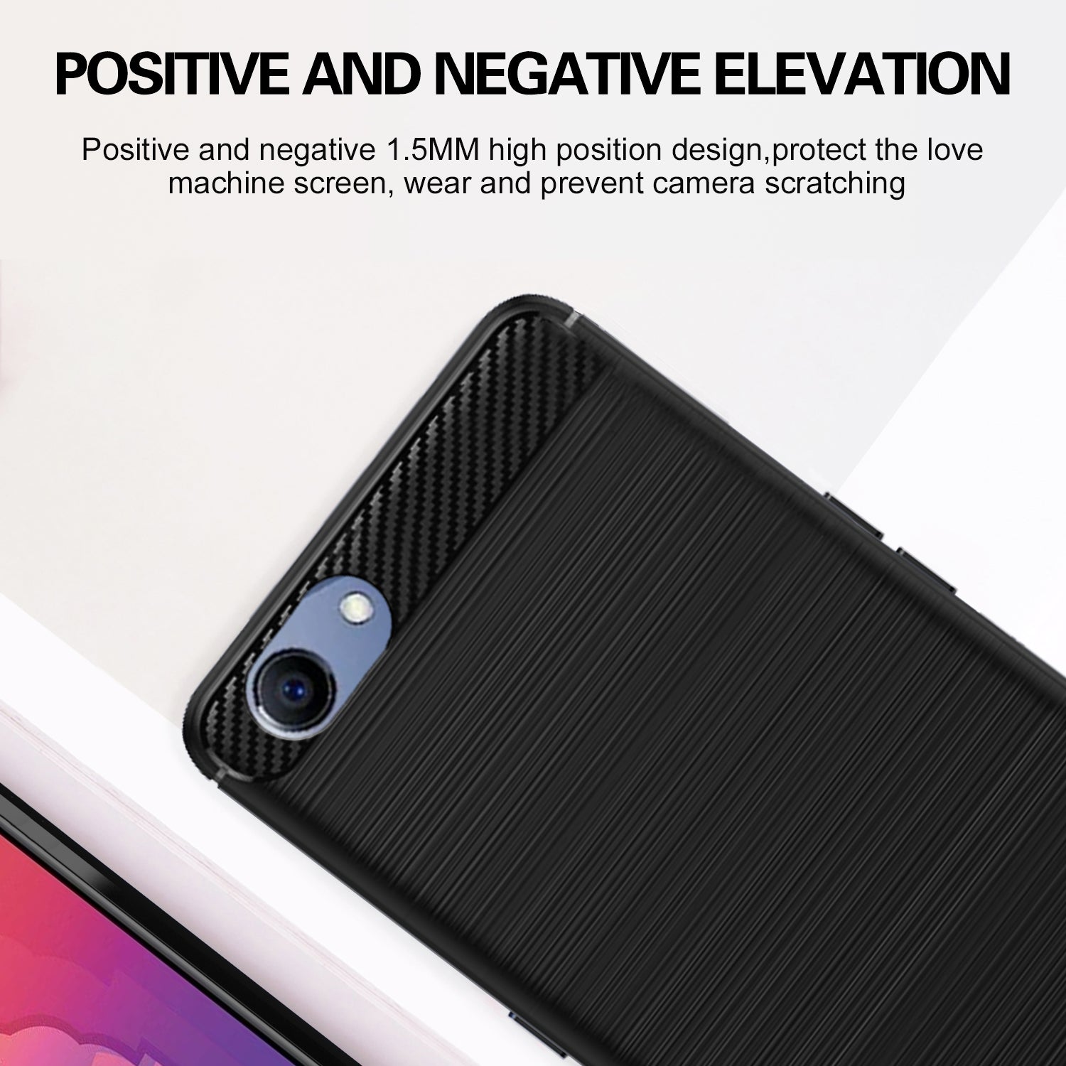 Pikkme Realme 1  Hybrid Carbon Fiber Back Cover (Black)