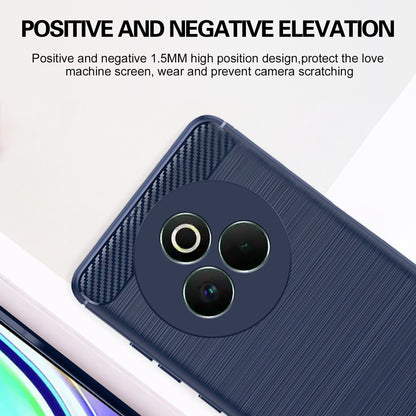 Pikkme Realme 14 Pro Plus 5G / Realme P3 Pro 5G  Hybrid Carbon Fiber Back Cover (Blue)