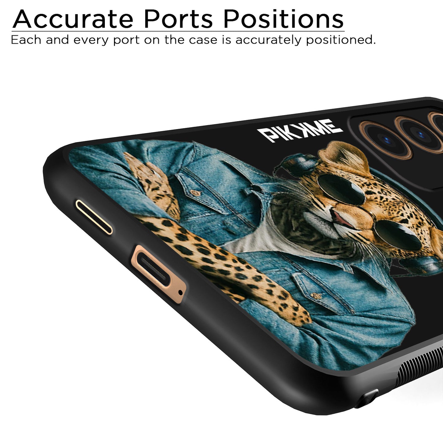 Pikkme Back Cover Pc Tpu + Printed Cool Funky Stylish Black Leopard Swag Raised Edges Camera Protection |Bumper Case For Samsung Galaxy S24 5G (Design 04)