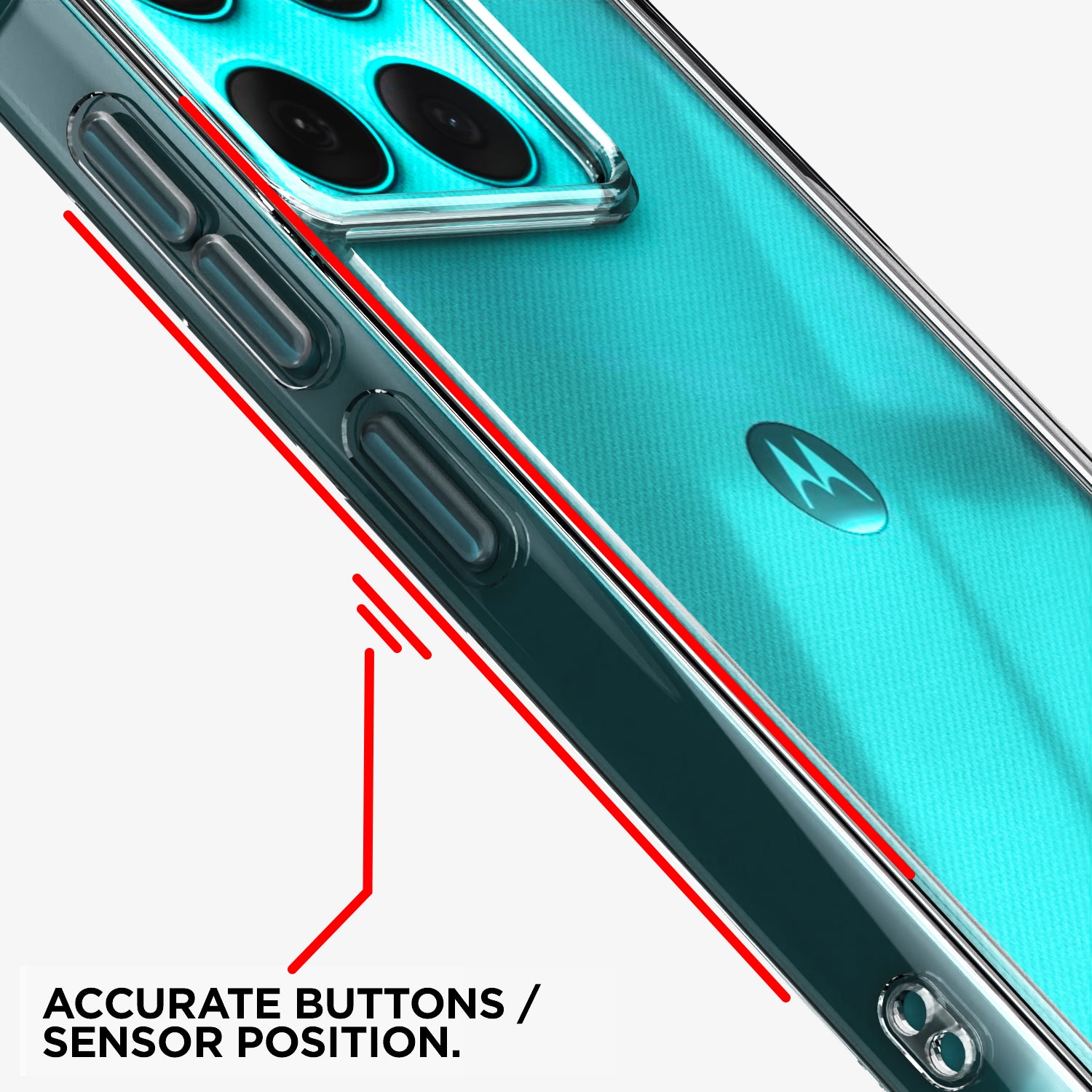 Pikkme Motorola Moto Edge 60 Fusion 5G PC + TPU Clear Transparent Back Cover (Transparent)