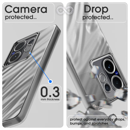 Pikkme Vivo V60 5G / Vivo T4 Pro 5G Swirl Design Silver Forest Back Cover  (Silver)