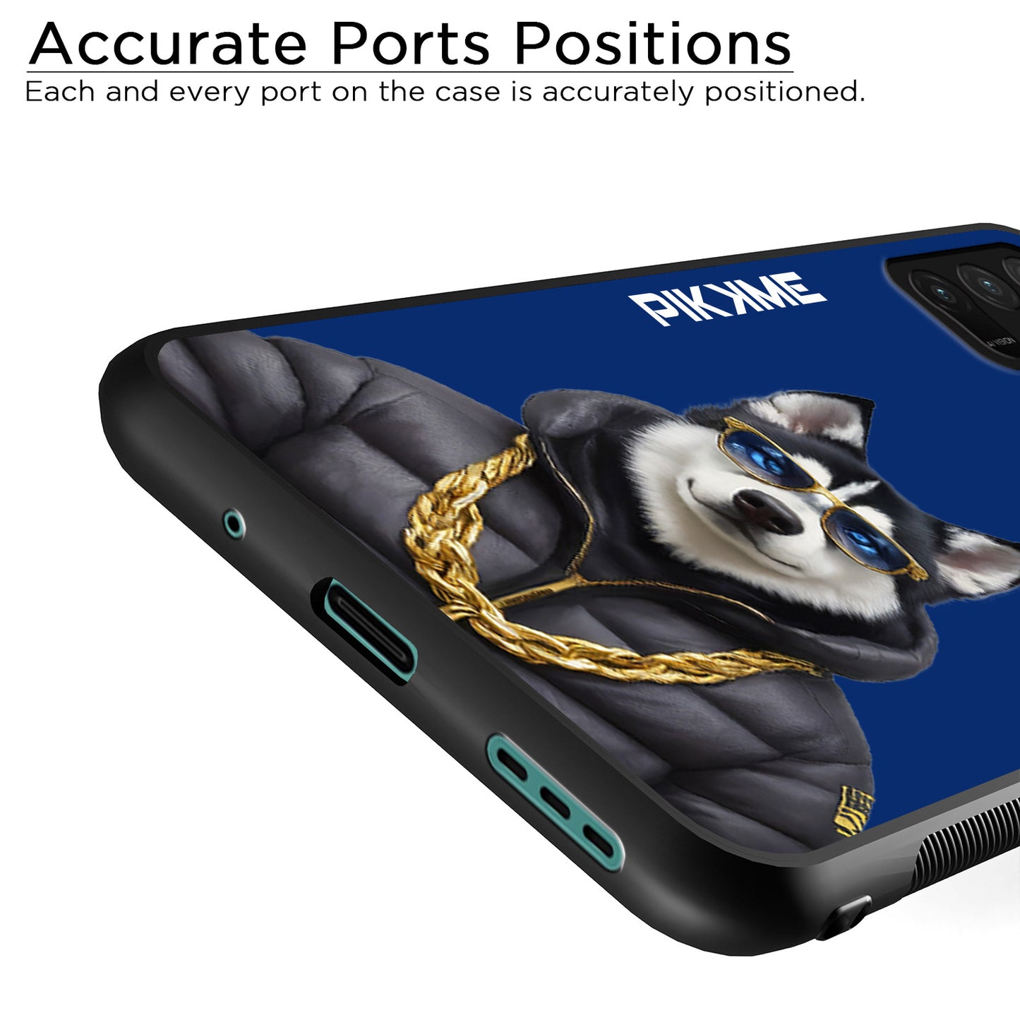 Pikkme Back Cover Pc Tpu + Printed Cool Funky Stylish Blue Dog Swag Raised Edges Camera Protection |Bumper Case For Redmi Note 10T (Design 08)