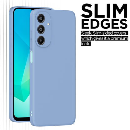 Pikkme Samsung Galaxy A16 5G Soft Matte Liquid Silicone Back Cover (Aqua Blue)