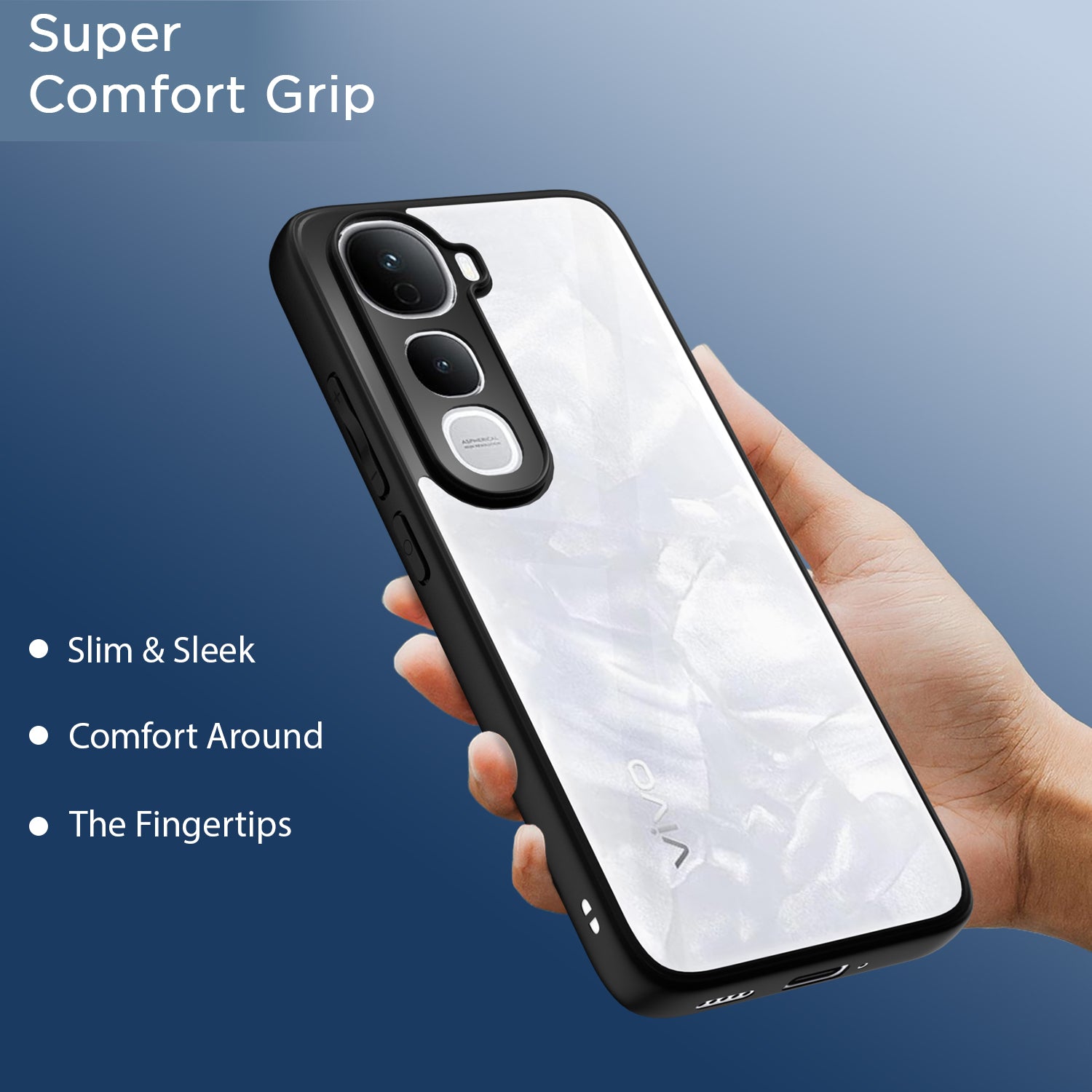 Pikkme Vivo Y400 Pro 5G Eagle 2 Shockproof Sleek Hybrid Armor Back Cover (Black)
