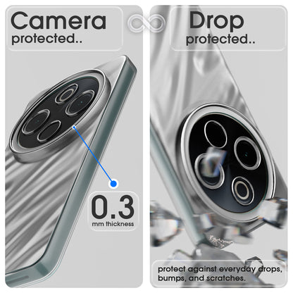 Pikkme Vivo Y300 Pro 5G Swirl Design Silver Forest Back Cover  (Silver)