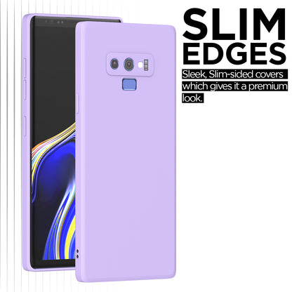 Pikkme Samsung Galaxy Note 9 Soft Matte Liquid Silicone Back Cover (Purple)
