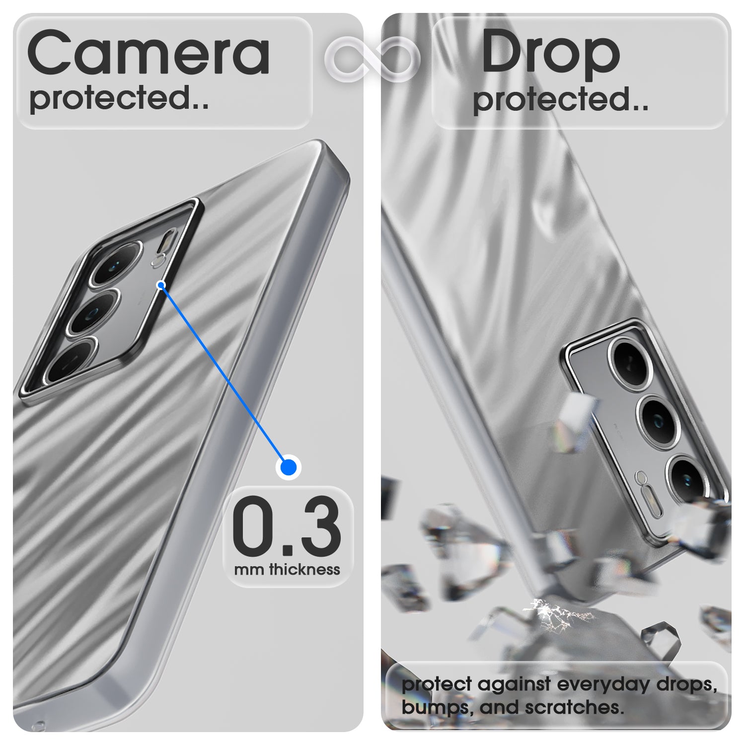 Pikkme Realme Narzo 80x 5G / Realme P3x 5G / Realme 14X 5G Swirl Design Silver Forest Back Cover  (Silver)