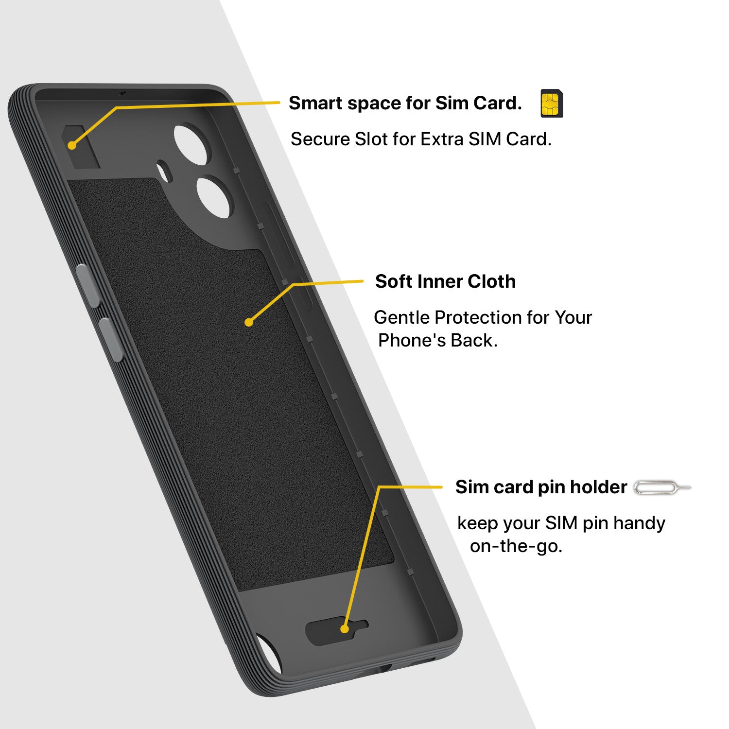 Pikkme CMF by Nothing Phone 1 5G Shockproof Soft Flexible  Gencase Back Cover (Grey)