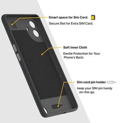 Pikkme CMF by Nothing Phone 1 5G Shockproof Soft Flexible  Gencase Back Cover (Grey)