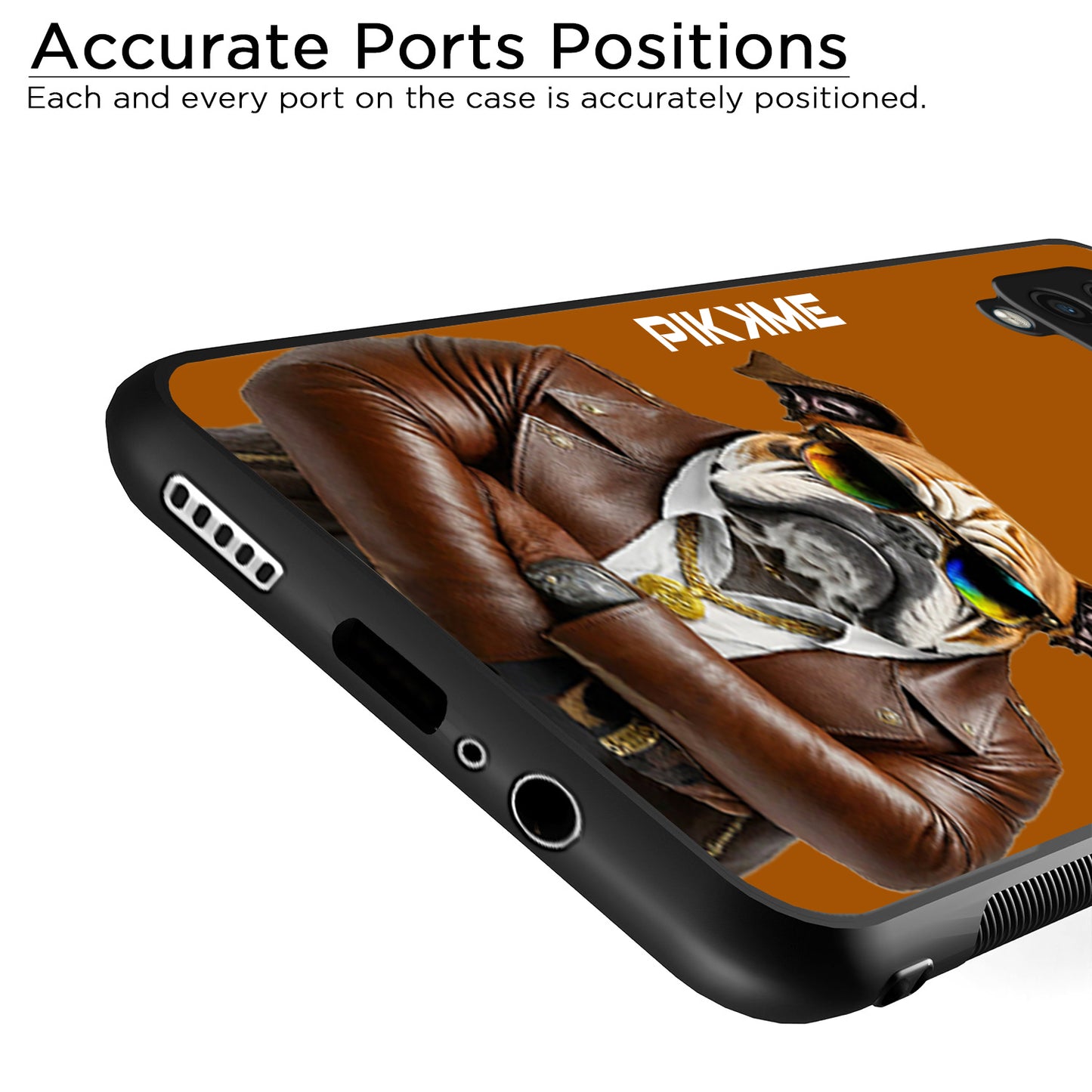 Pikkme Back Cover Pc Tpu + Printed Cool Funky Stylish Brown Dog Swag Raised Edges Camera Protection |Bumper Case For Samsung Galaxy M12 (Design 10)