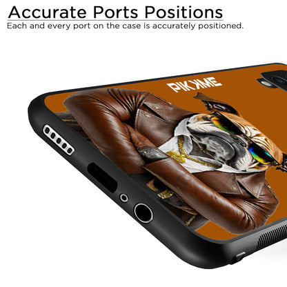 Pikkme Back Cover Pc Tpu + Printed Cool Funky Stylish Brown Dog Swag Raised Edges Camera Protection |Bumper Case For Samsung Galaxy M12 (Design 10)