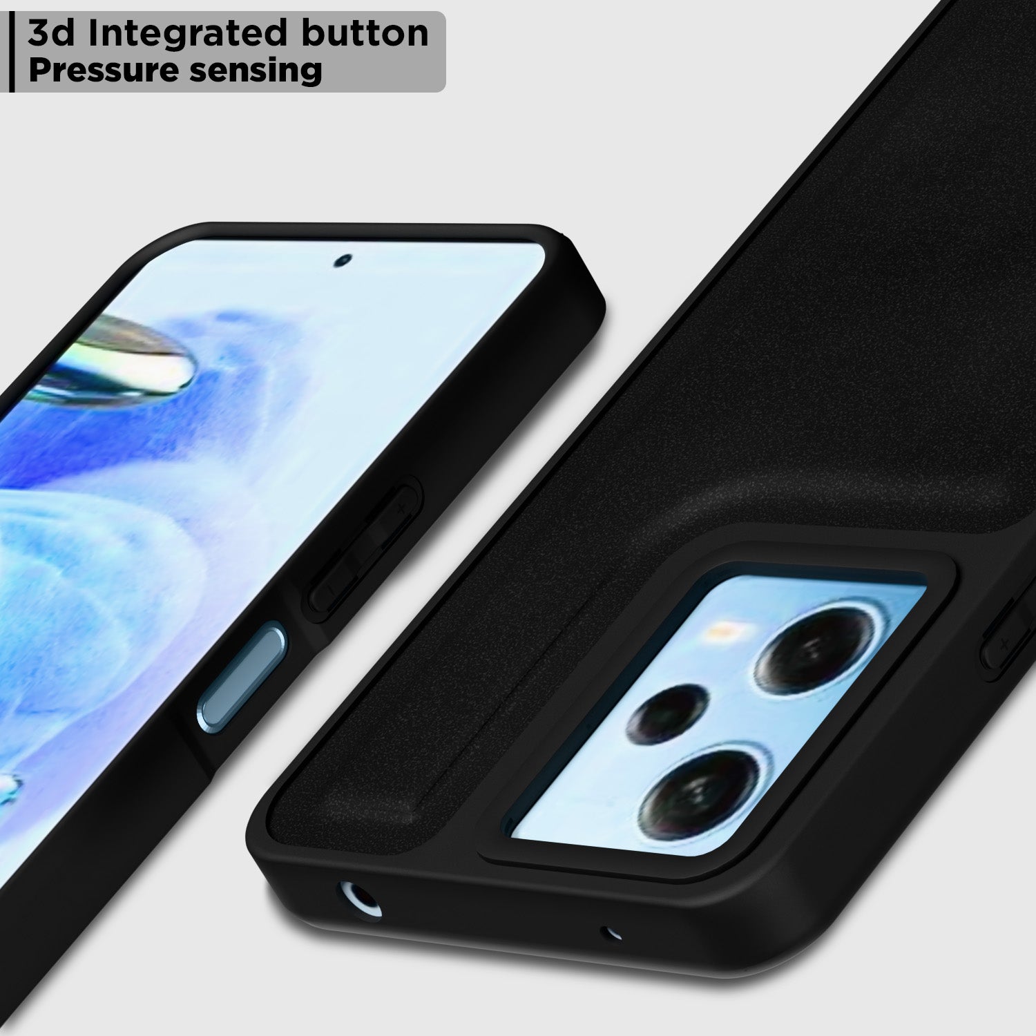 Pikkme Mi Redmi 12 5G / Poco M6 Pro 5G Premium Super Soft-Touch Leatherback Case (Black)