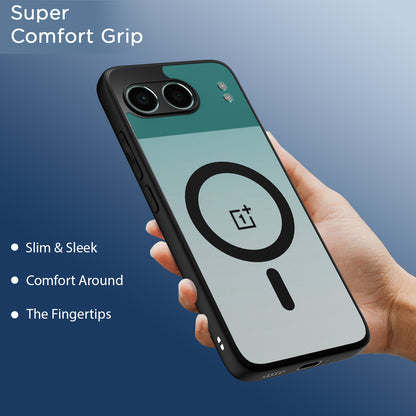 Pikkme OnePlus Nord 4 5G Eagle 2 Mag-Safe Shockproof Hard Transparent Back Cover (Black)