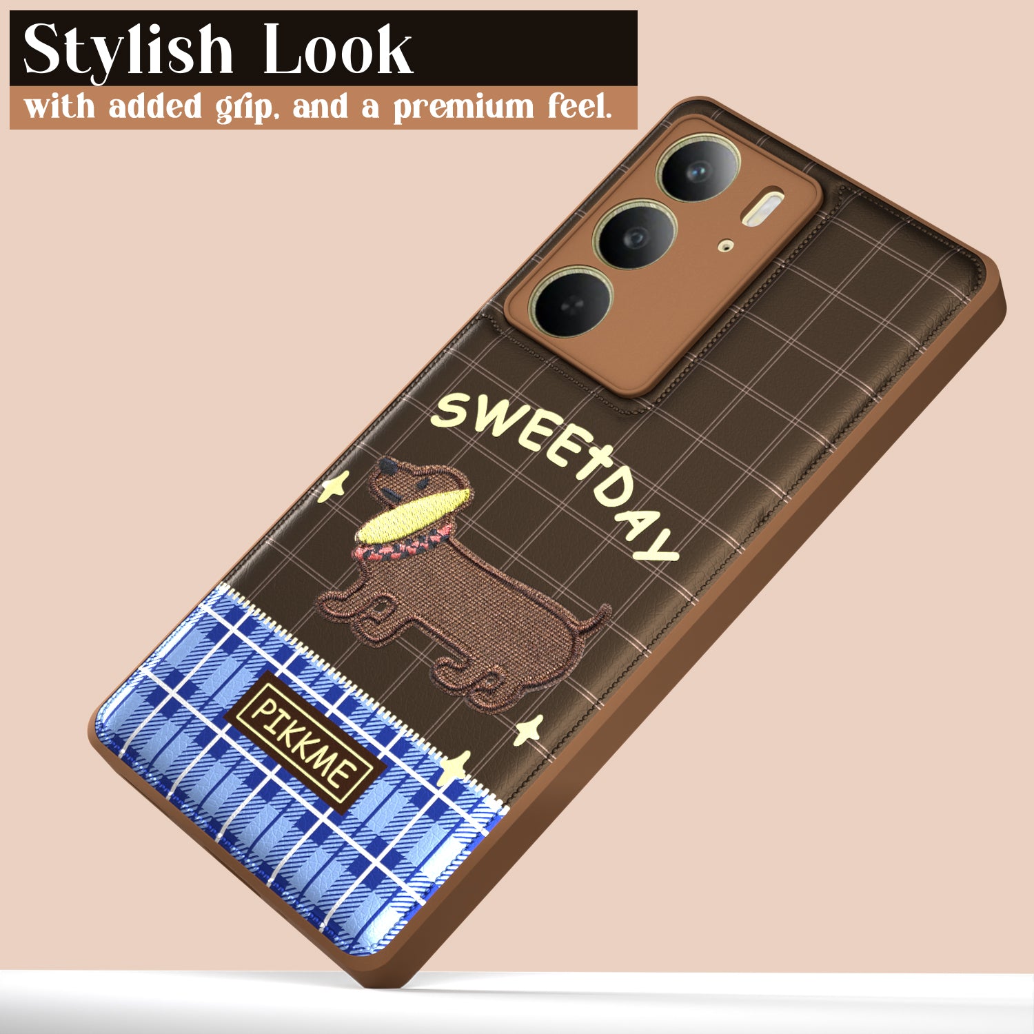 Pikkme  Realme C75 Cute Girlish Dog Series Back Cover (Design1)