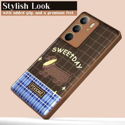 Pikkme  Realme C75 Cute Girlish Dog Series Back Cover (Design1)