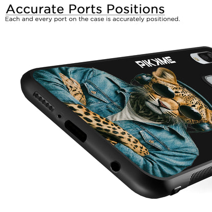 Pikkme Back Cover Pc Tpu + Printed Cool Funky Stylish Black Leopard Swag Raised Edges Camera Protection |Bumper Case For Samsung Galaxy A30 (Design 04)