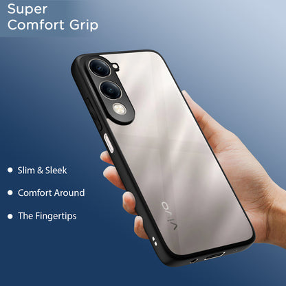 Pikkme Vivo T4 lite 5G / IQOO Z10 lite 5G / Vivo Y04 4G / Vivo Y19 5G Eagle 2 Shockproof Sleek Hybrid Armor Back Cover (Black)