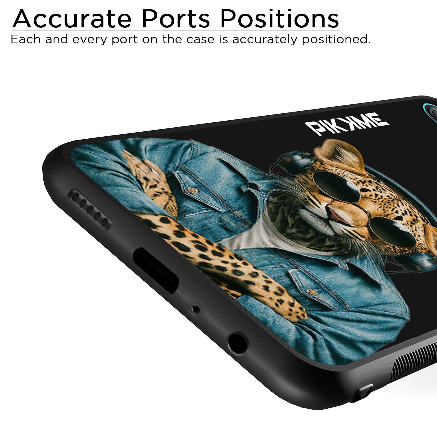 Pikkme Back Cover Pc Tpu + Printed Cool Funky Stylish Black Leopard Swag Raised Edges Camera Protection |Bumper Case For Honor 9 Lite (Design 04)