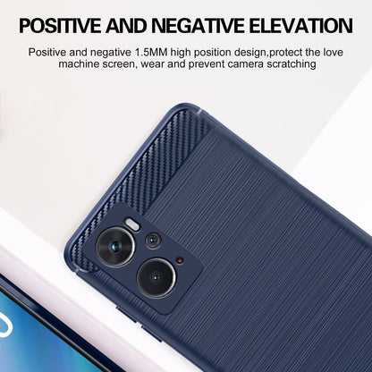 Pikkme Oppo K10  Hybrid Carbon Fiber Back Cover (Blue)