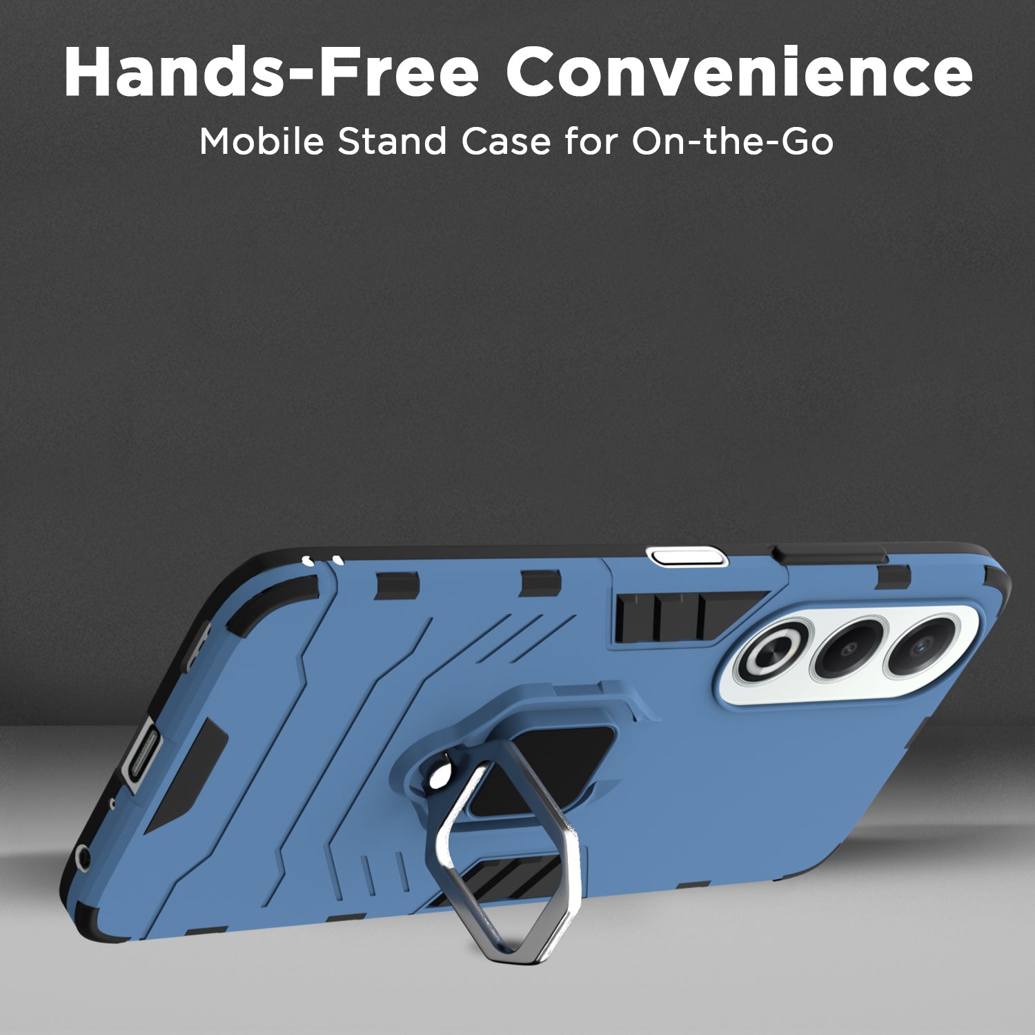 Pikkme Oppo K12x 5G D5 Tough Armor Back Cover (Blue)