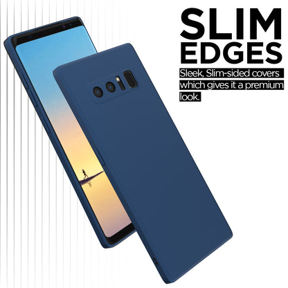 Pikkme Samsung Galaxy Note 8 Liquid Silicone Back Cover | Blue
