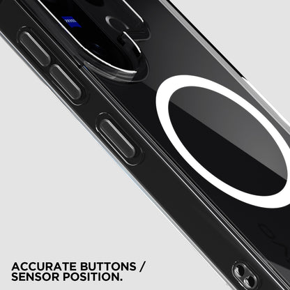 Pikkme Vivo X200 FE 5G Mag-Safe Shockproof PC + TPU Back Cover (Transparent)