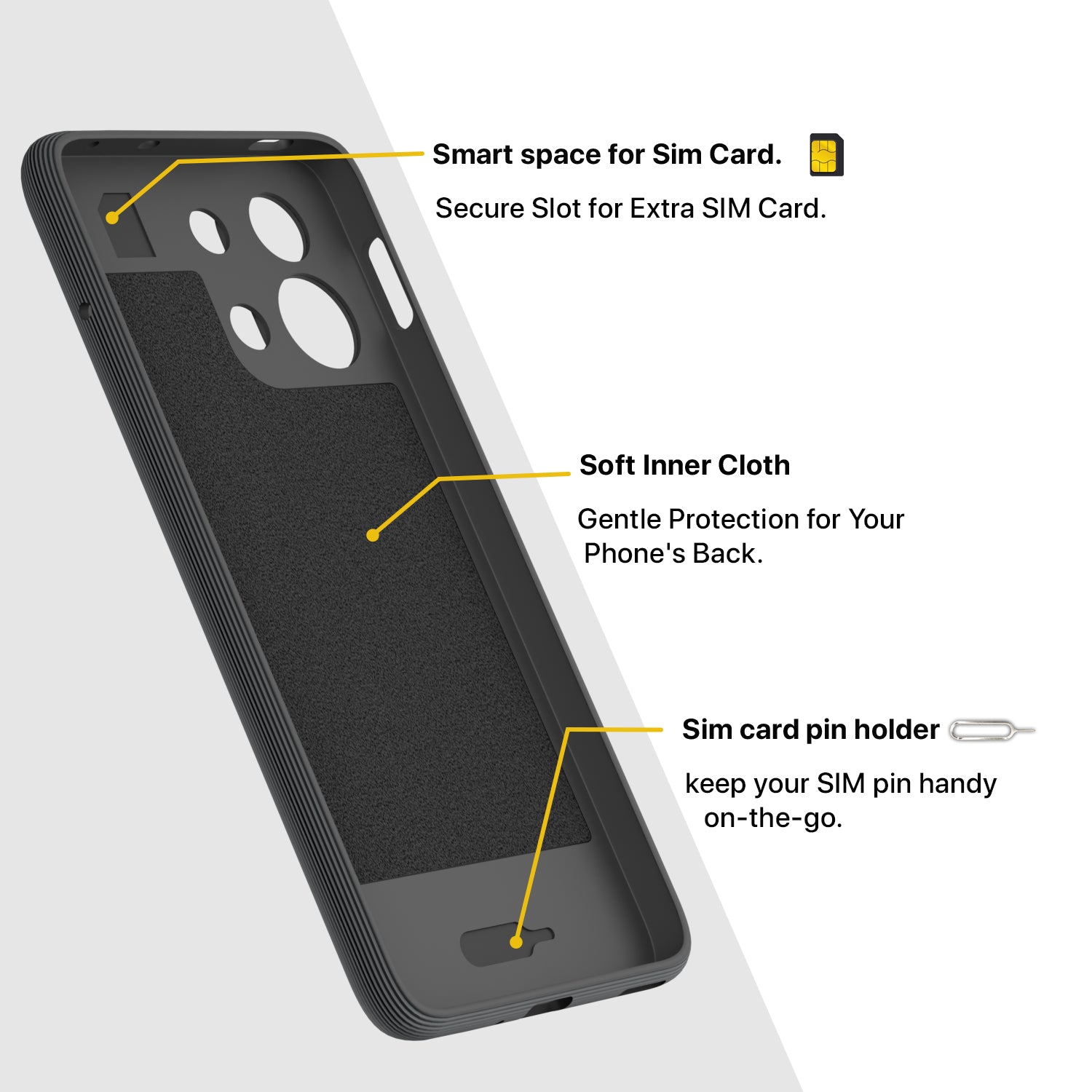 Pikkme Oppo K13 Turbo 5G Shockproof Soft Flexible Gencase Back cover (Grey)