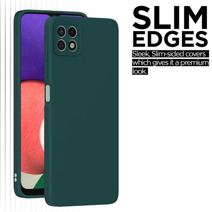 Pikkme Samsung Galaxy A22 5G Liquid Silicone Back Cover | Green