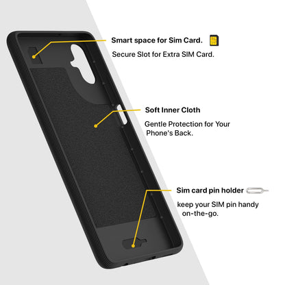 Pikkme Samsung Galaxy F06 5G / Samsung Galaxy M06 5G Shockproof Soft Flexible Gencase Back Cover (Black)