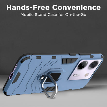 Pikkme Poco M7 Pro 5G D5 Tough Armor Back Cover (Blue)