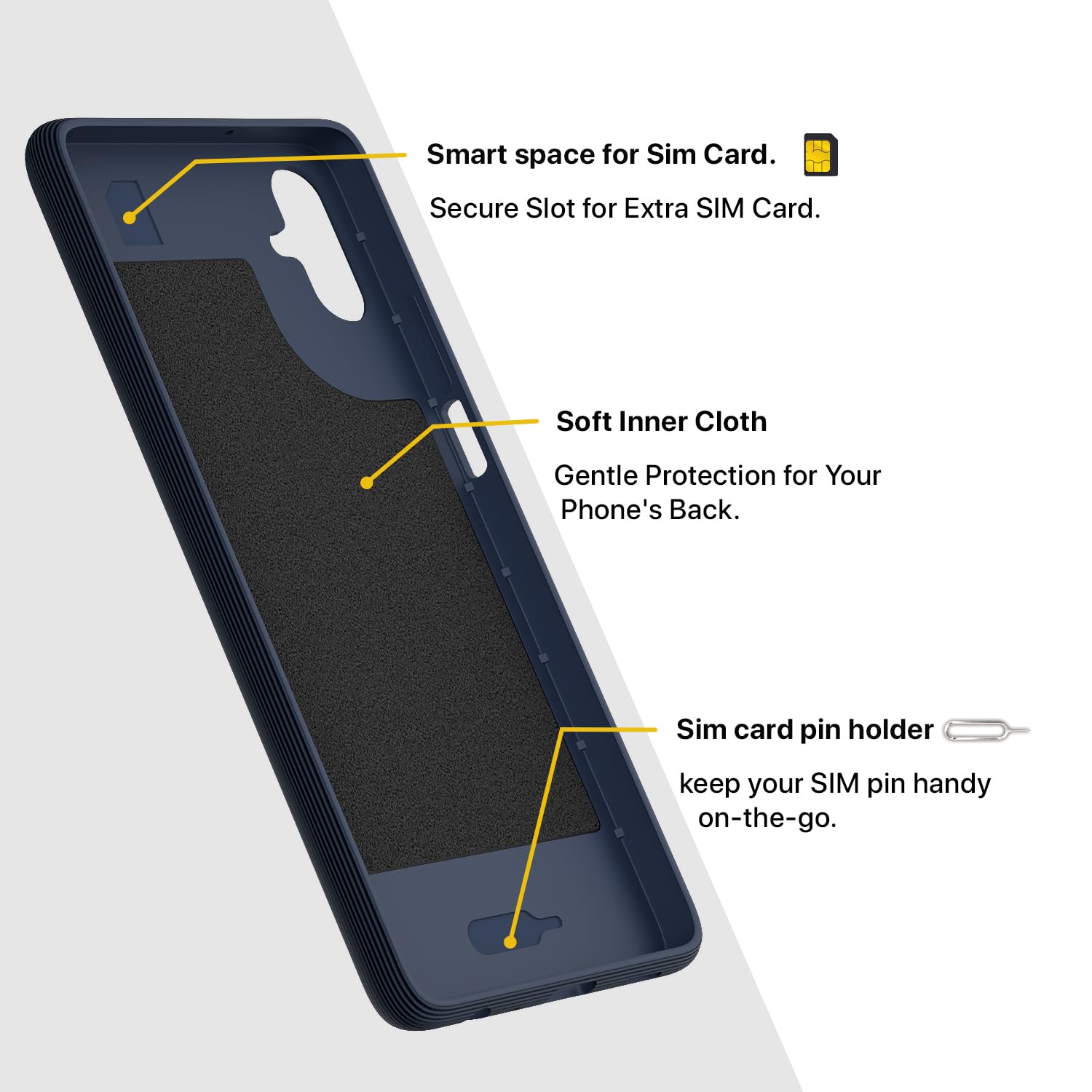 Pikkme Samsung Galaxy F06 5G / Samsung Galaxy M06 5G Shockproof Soft Flexible Gencase Back Cover (Blue)