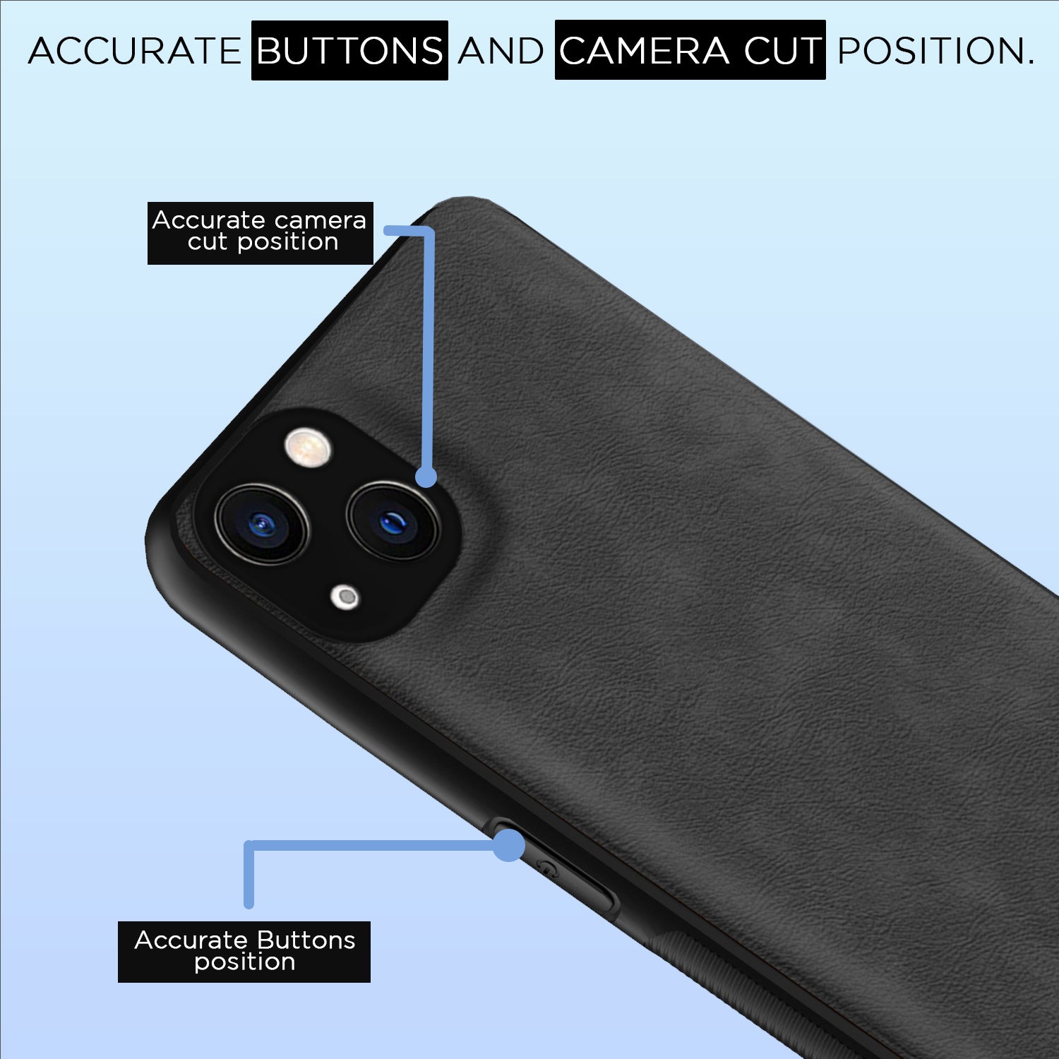Pikkme iPhone 13 Leatherback Back Case | Grey