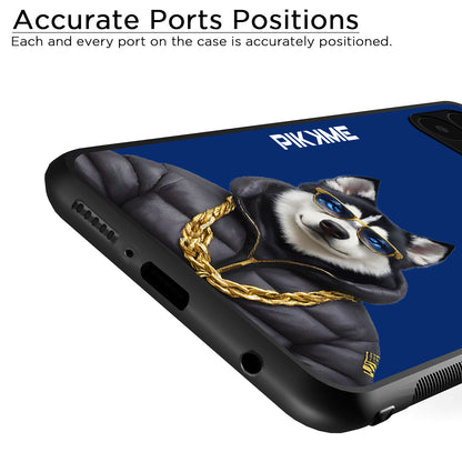 Pikkme Back Cover Pc Tpu + Printed Cool Funky Stylish Blue Dog Swag Raised Edges Camera Protection |Bumper Case For Redmi A1 (Design 08)