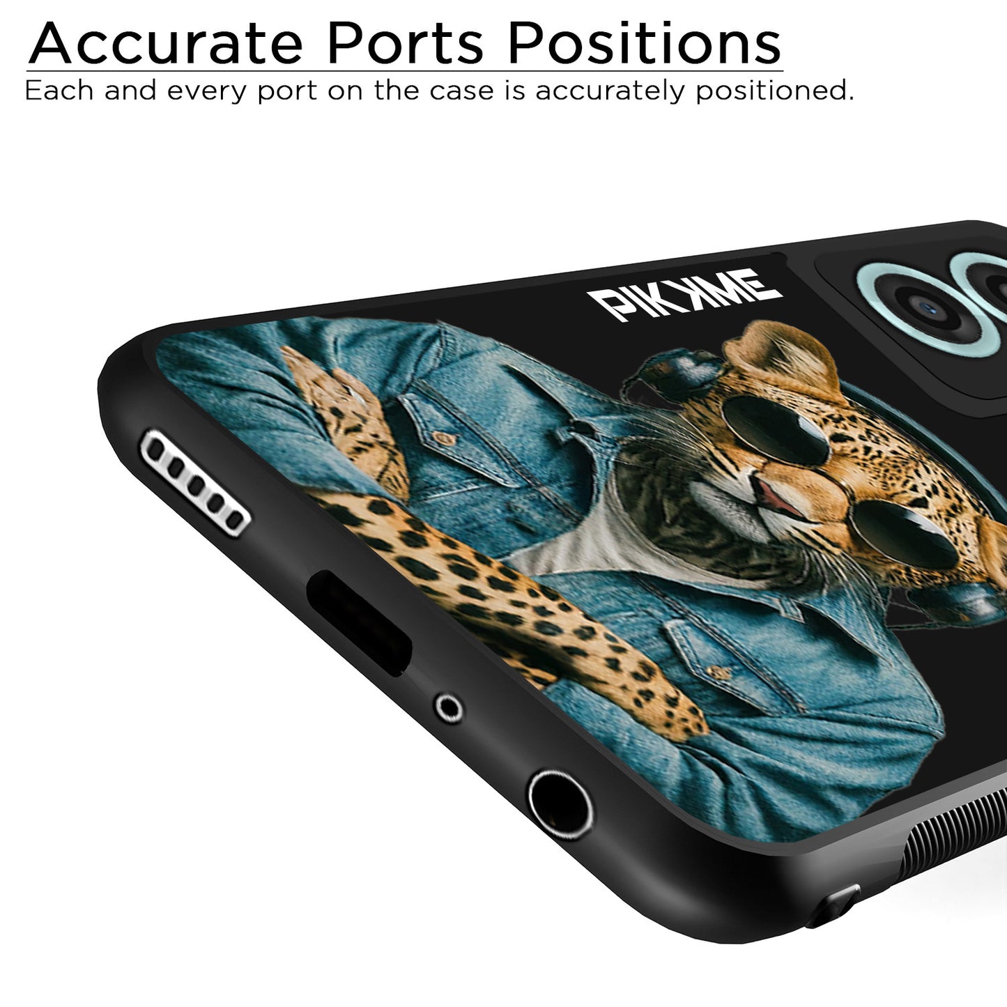 Pikkme Back Cover Pc Tpu + Printed Cool Funky Stylish Black Leopard Swag Raised Edges Camera Protection |Bumper Case For OnePlus Nord Ce 2 5G (Design 04)