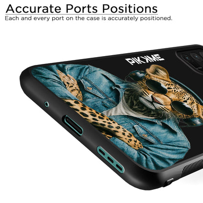 Pikkme Back Cover Pc Tpu + Printed Cool Funky Stylish Black Leopard Swag Raised Edges Camera Protection |Bumper Case For Redmi Note 10T (Design 04)