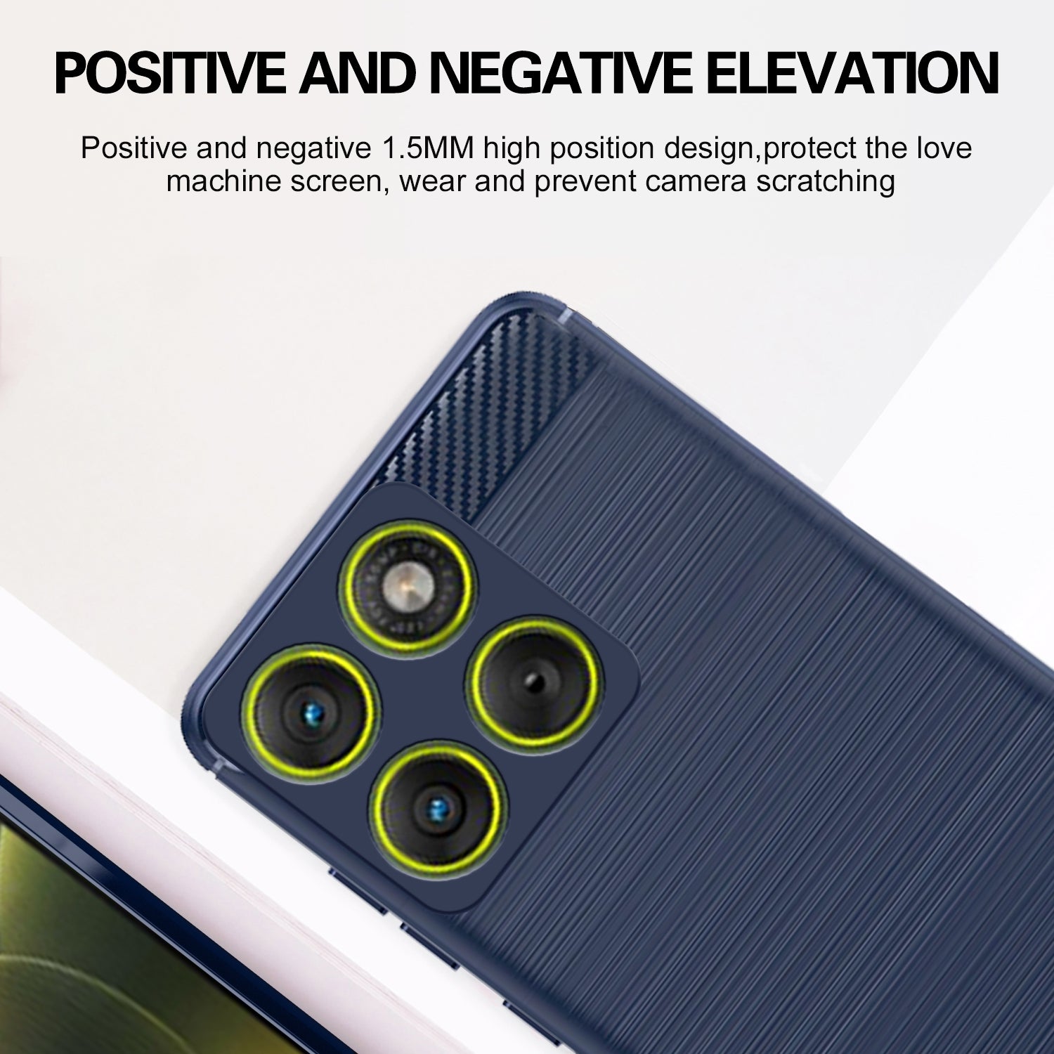 Pikkme Motorola Moto Edge 70 5G Hybrid Carbon Fiber Back Cover (Blue)
