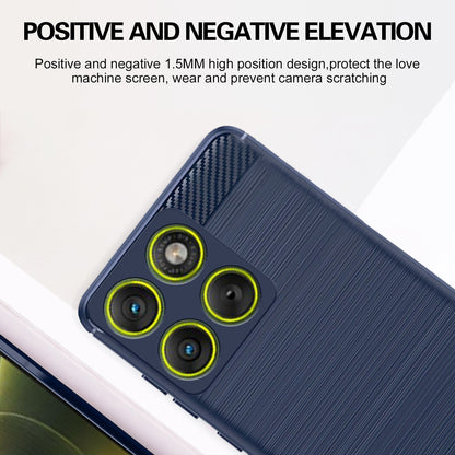 Pikkme Motorola Moto Edge 70 5G Hybrid Carbon Fiber Back Cover (Blue)