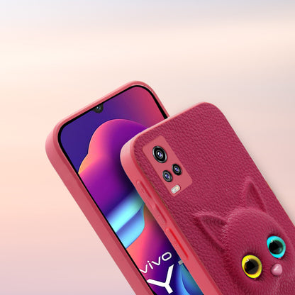 Pikkme Vivo Y73  Kitty Back Cover (Pink)