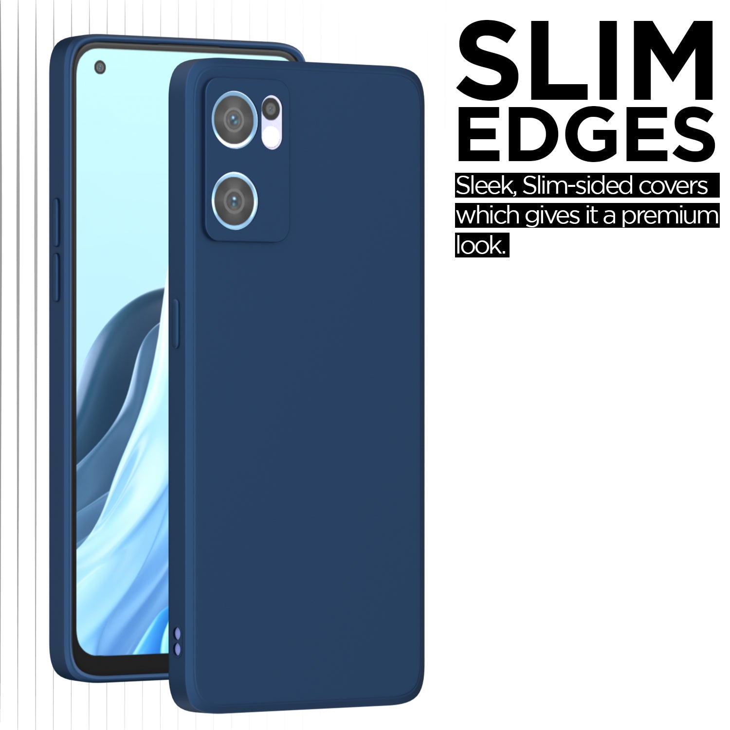 Pikkme Oppo Reno 7 5G Liquid Silicone blue mobile back cover – photo 6