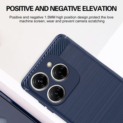Pikkme Tecno Spark 20 Pro  Hybrid Carbon Fiber Back Cover (Blue)